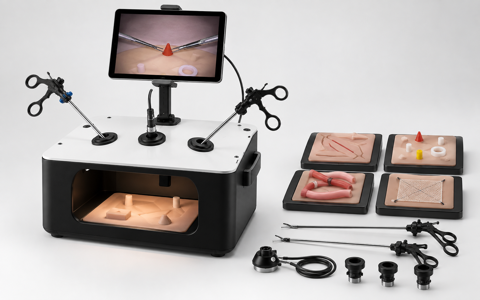 Portable laparoscopic surgery training simulator
